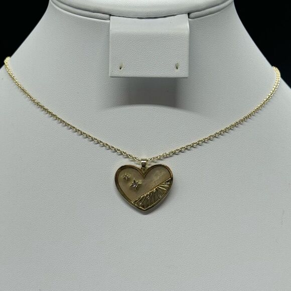 Rachel Roy Heart with Crystal Star Medallion Pendant Necklace - Picture 6 of 6